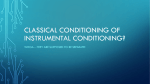 Classical conditioning of instrumental conditioning?