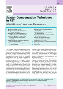 Scatter Compensation Techniques in PET