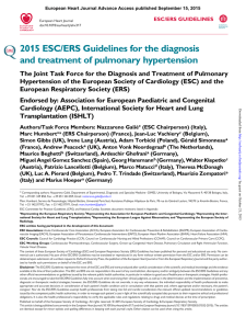 2015 ESC/ERS Guidelines for the diagnosis and treatment