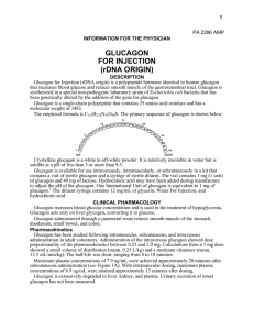 GLUCAGON FOR INJECTION (rDNA ORIGIN)