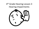 4th Grade Hearing Lesson 3 Hearing Imparments