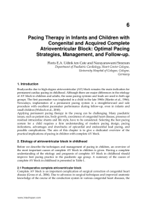 Pacing Therapy in Infants and Children with Congenital