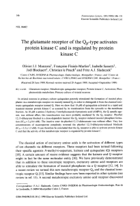 The glutamate receptor of the Qp-type activates protein kinase C