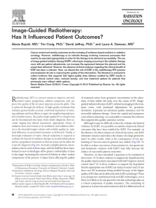 Image-Guided Radiotherapy: Has It Influenced Patient Outcomes?