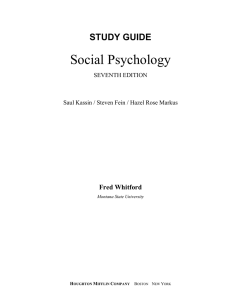 Social Psychology - Cengage Learning