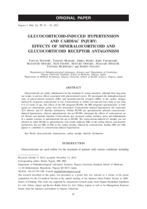glucocorticoid-induced hypertension and cardiac injury