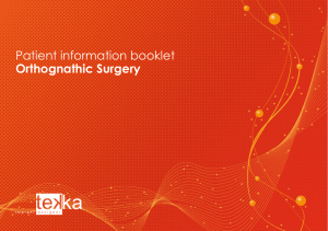 Patient information booklet Orthognathic Surgery