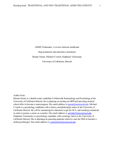 Traditional and Non-Traditional ADHD Treatments