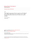 The high temperature heat capacity and related thermodynamic