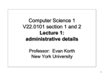 Intro to class - NYU Computer Science