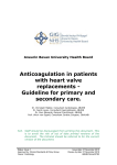 Anticoagulation in patients with heart valve replacements