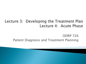 Treatment Plan Development