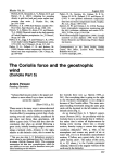 The Coriolis force and the geostrophic wind (Coriolis Part 5)