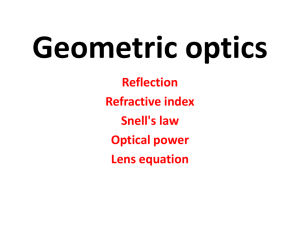 Geometric optics