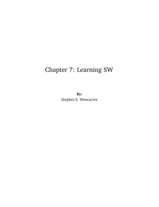 Chapter 7: Learning SW
