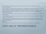 First law of thermodynamics