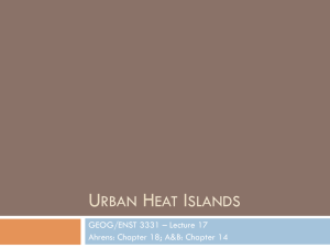 urban heat islands - Lakehead University