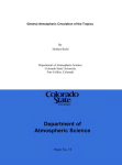 General Atmospheric Circulation of the Tropics By Herbert Riehl