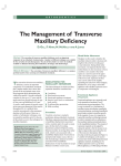 The Management of Transverse Maxillary Deficiency