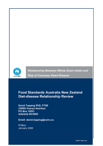 Food Standards Australia New Zealand Diet