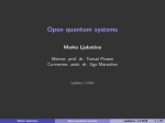 Open quantum systems