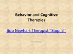 1 Behavior and Cognitive Therapies