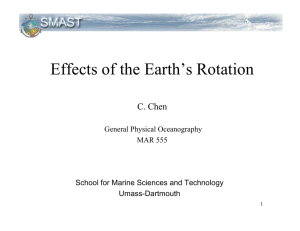 Effects of the Earth`s Rotation - fvcom