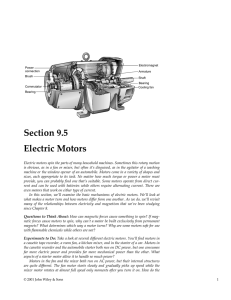 Section 9.5 Electric Motors