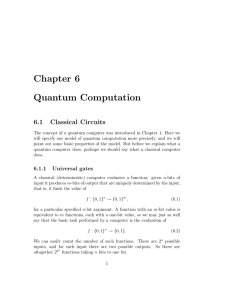 Chapter 6 Quantum Computation