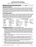 Multiple Sclerosis Info Sheet