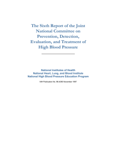 The Sixth Report of the Joint National Committee on Prevention