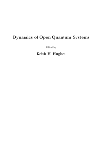 Dynamics of Open Quantum Systems