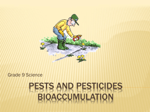 PESTS AND PESTICIDES bioaccumulation