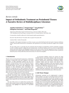 Impact of Orthodontic Treatment on Periodontal Tissues: A Narrative