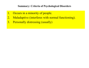 Psychological Disord..