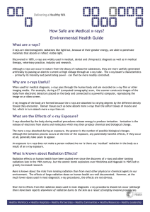 How Safe are Medical x-rays? Environmental