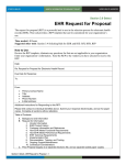 EHR Request For Proposal