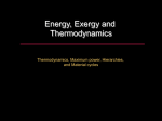Lecture 2: Energy, Exergy, and Thermodynamics
