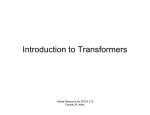 Introduction to Transformers