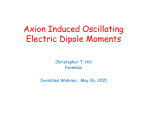 Axion Induced Oscillating Electric Dipole Moments