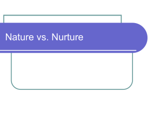 Nature vs. Nurture - Elizabeth School District