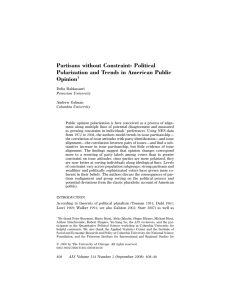 Partisans without Constraint: Political Polarization and Trends in