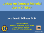 Update on Contrast Material Use in Children