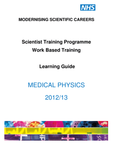 medical physics 2012/13