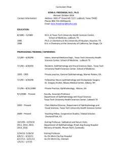 Curriculum Vitae - Texas Tech University Health Sciences Center