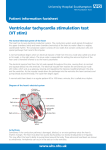 Ventricular tachycardia stimulation test