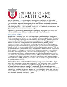 Management of TMD - University of Utah Health Care