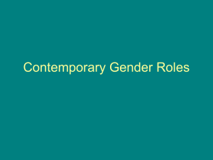 Contemporary Gender Roles