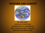 weather and climate-climatic elements and controls