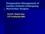 Preoperative Management of Cardiac Patients Undergoing